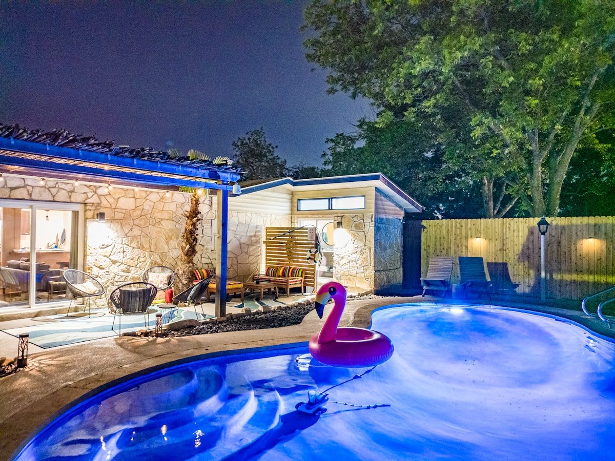 Enjoy the heated pool for an extended swim season